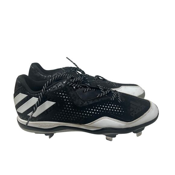 Adidas Power Alley 4 Mid Metal Baseball Cleats 13.5 US mens q16575 Black white main image 9